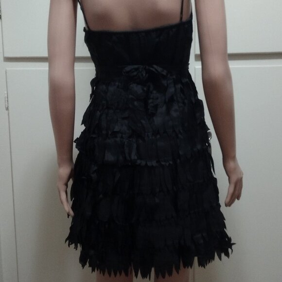 Rachael G. Fringe Summer Dress, Black, Size L - Picture 6 of 11